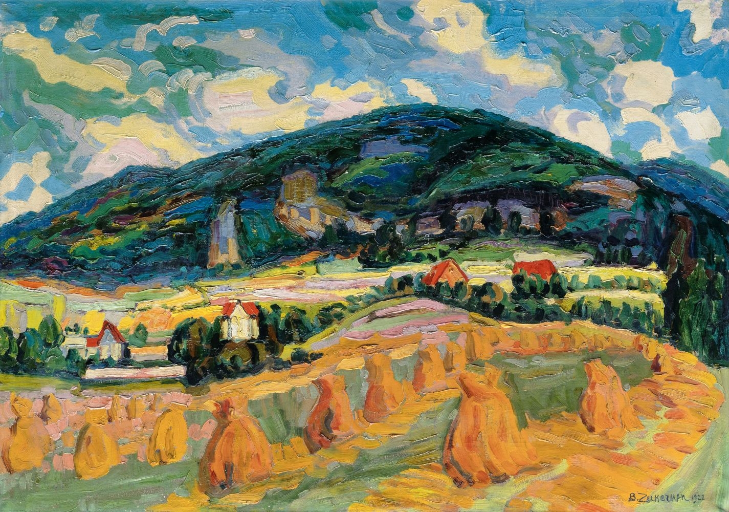 Artwork by Benicon Zukerman, Landscape in Lithurania, Made of pigment