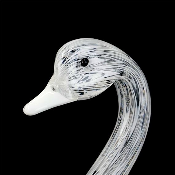 Licio Zanetti | Large Lucio Zanetti Murano Art Glass Swan Figurine