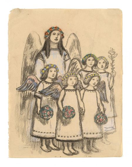 O.T. (Engelsschar.) by Ludwig von Hofmann, Um 1894