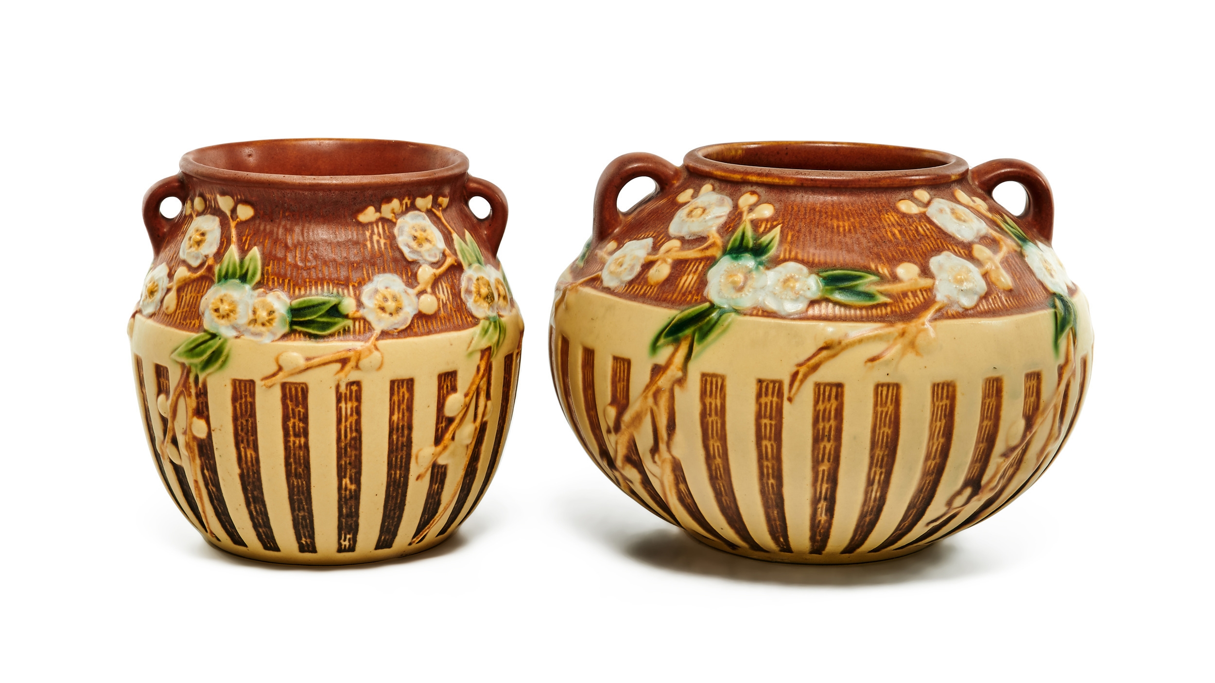 Fine Art Ceramics Roseville Pottery Cherry Blossom 4 inch Jardiniere