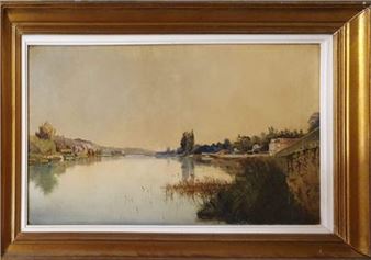 view from the towpath - A. Poncet