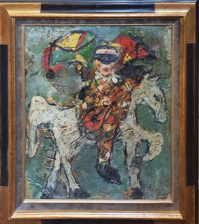 little neapolitan, mandolin and white horse by Daniel-Antoine 