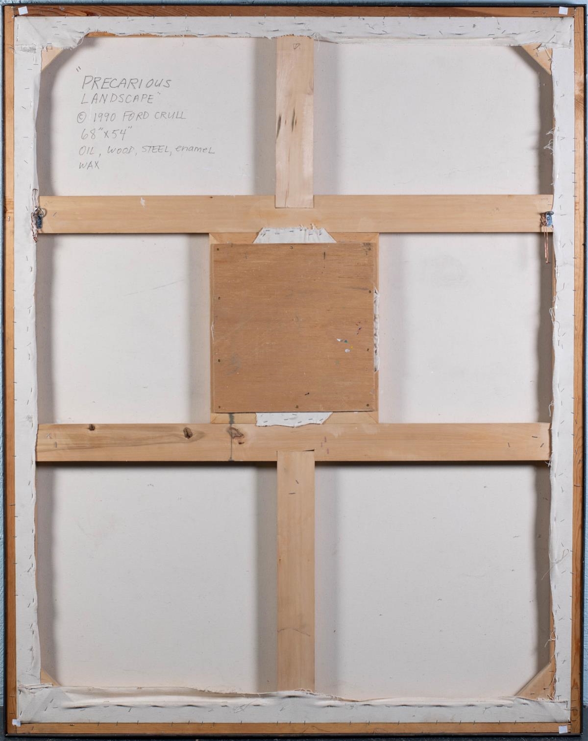 Artwork by Ford Crull, PRECARIOUS LANDSCAPE, Made of Oil, wood, steel, enamel and wax