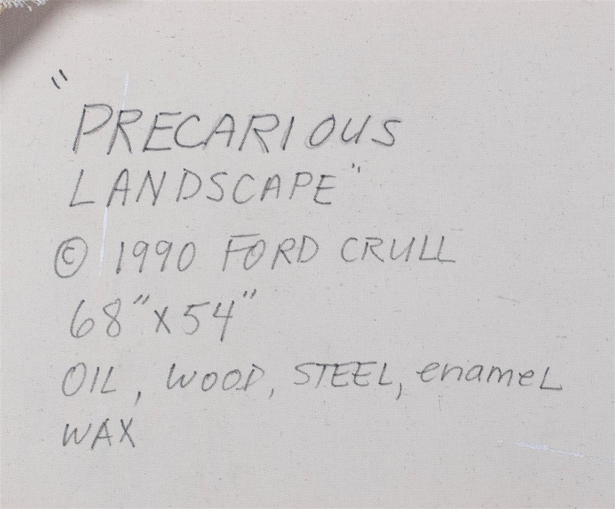 Artwork by Ford Crull, PRECARIOUS LANDSCAPE, Made of Oil, wood, steel, enamel and wax