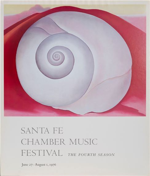 Red Hill and White Shell by Georgia O'Keeffe, 1976