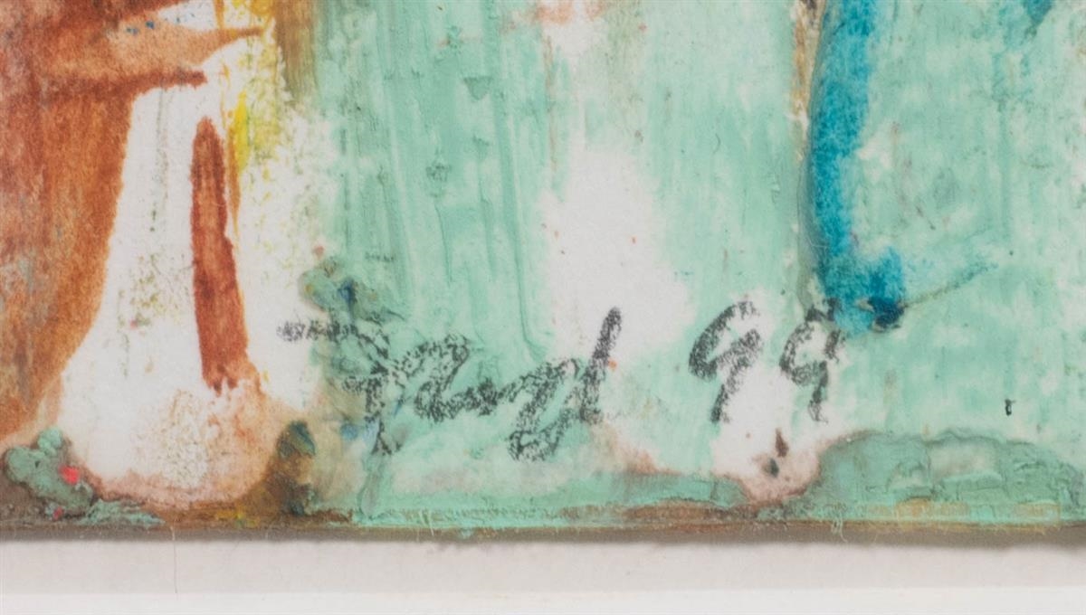 Artwork by Ford Crull, SHIELD WARRIOR DRAWING #10, Made of Pencil and oil on rag paper