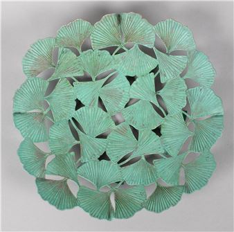 DAVID HOWE, GINGKO LEAF OPENWORK METAL BOWL - David Howe