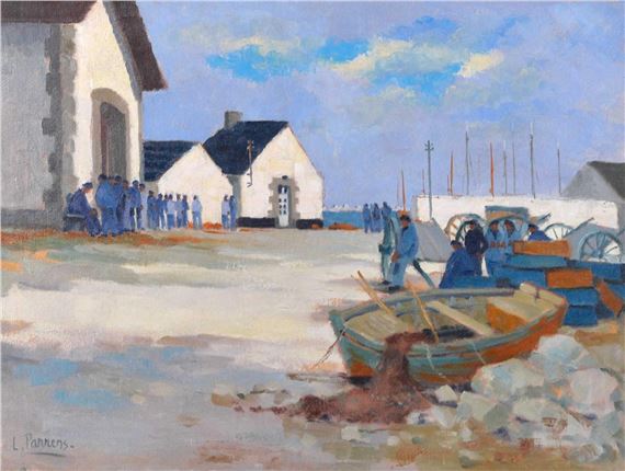 Attente au port by Louis Parrens