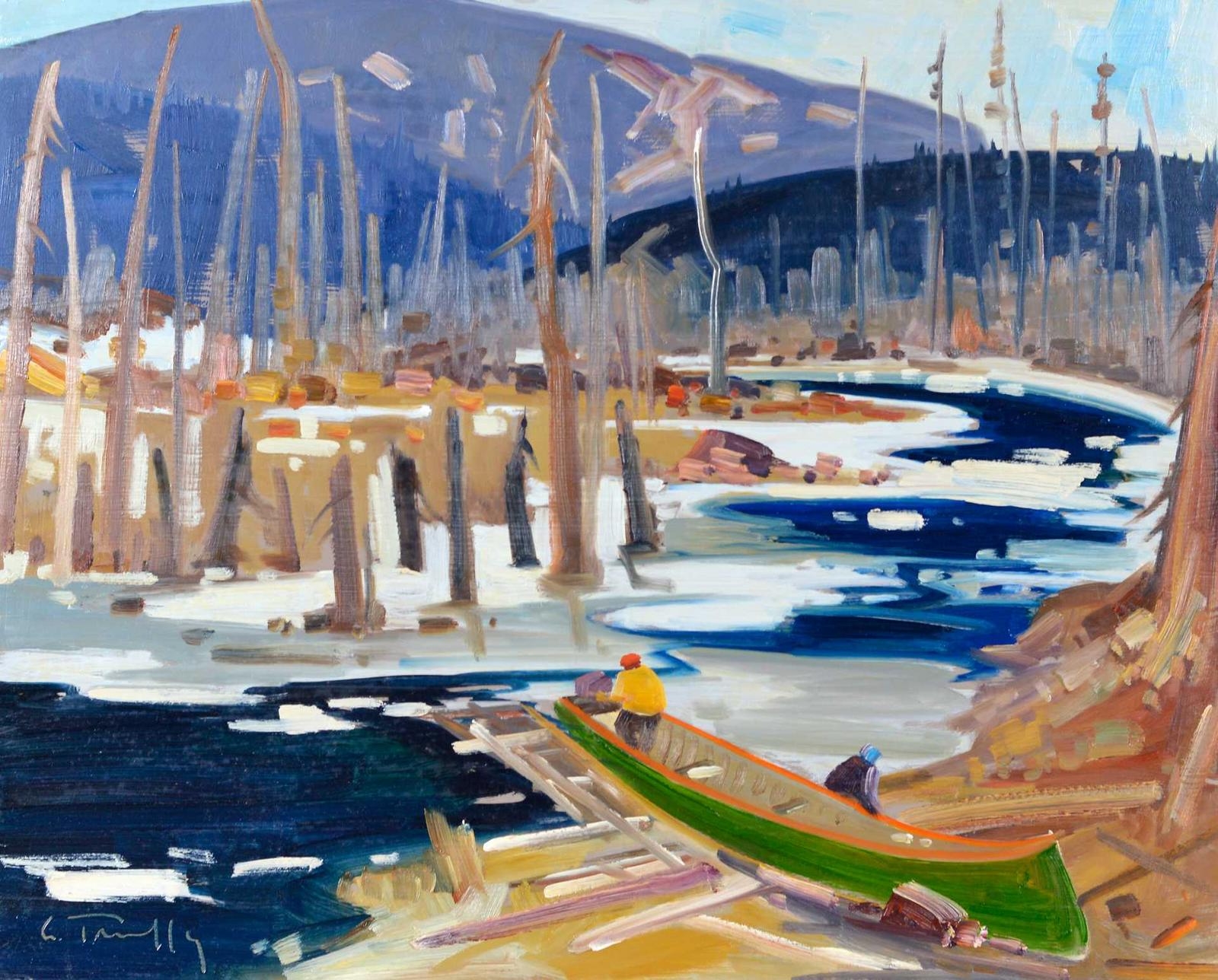 Artwork by Louis Tremblay, Les étangs du Lac à Paul, Made of Oil on canvas