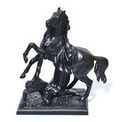 Kasli cast iron figure "Horse with a fallen rider" - P. K. Klods