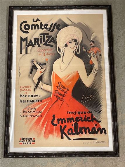 La Comtesse Maritza Opera Poster by Georges Dola, copyright 1930