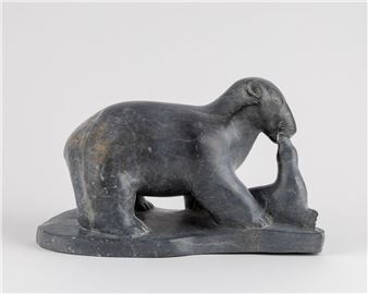 Polar bear eating a seal - Moses Smith