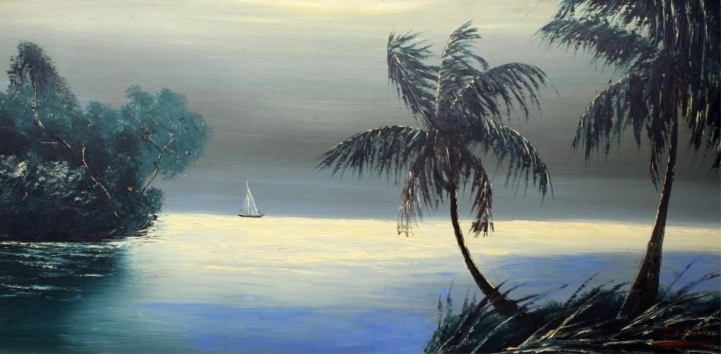 Isaac Knight | ISAAC KNIGHT FLORIDA HIGHWAYMEN TWIN PALMS JUMBO | MutualArt