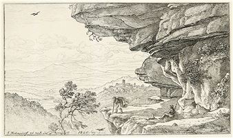 Blick in den Angrund - Die Weinlese bei Straßburg - Türme einer verfallenen Burg - Aus den Vogesen - Johann Friedrich Helmsdorff