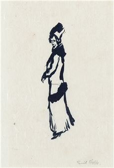 Stehende Frau (klein) - Emil Nolde