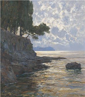 Felsige Rivieraküste bei Nervi - Albert Wenk