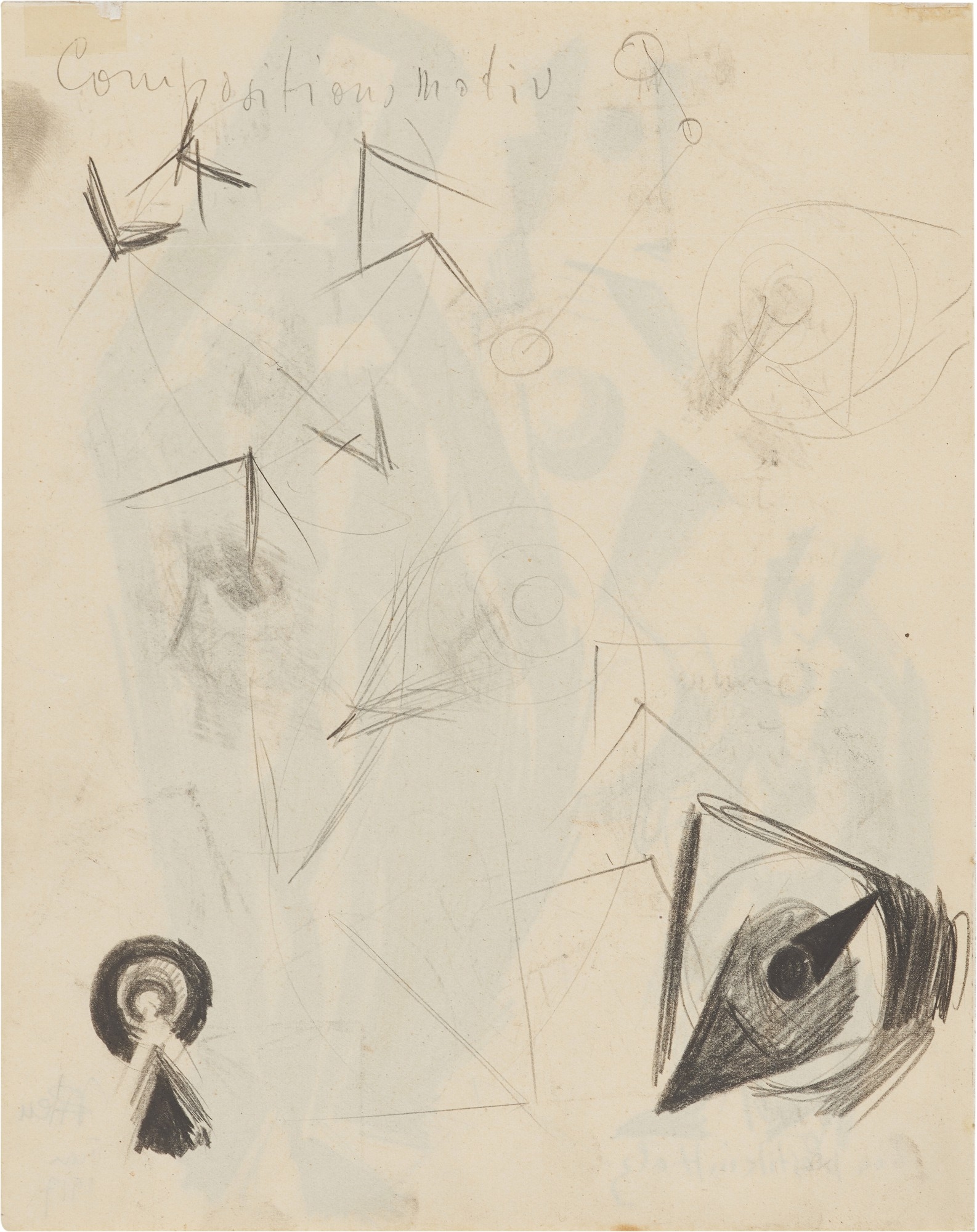 Artwork by Johannes Itten, Studie für Eva-Plastik (Study for Eva Plastic), Made of pencil on paper