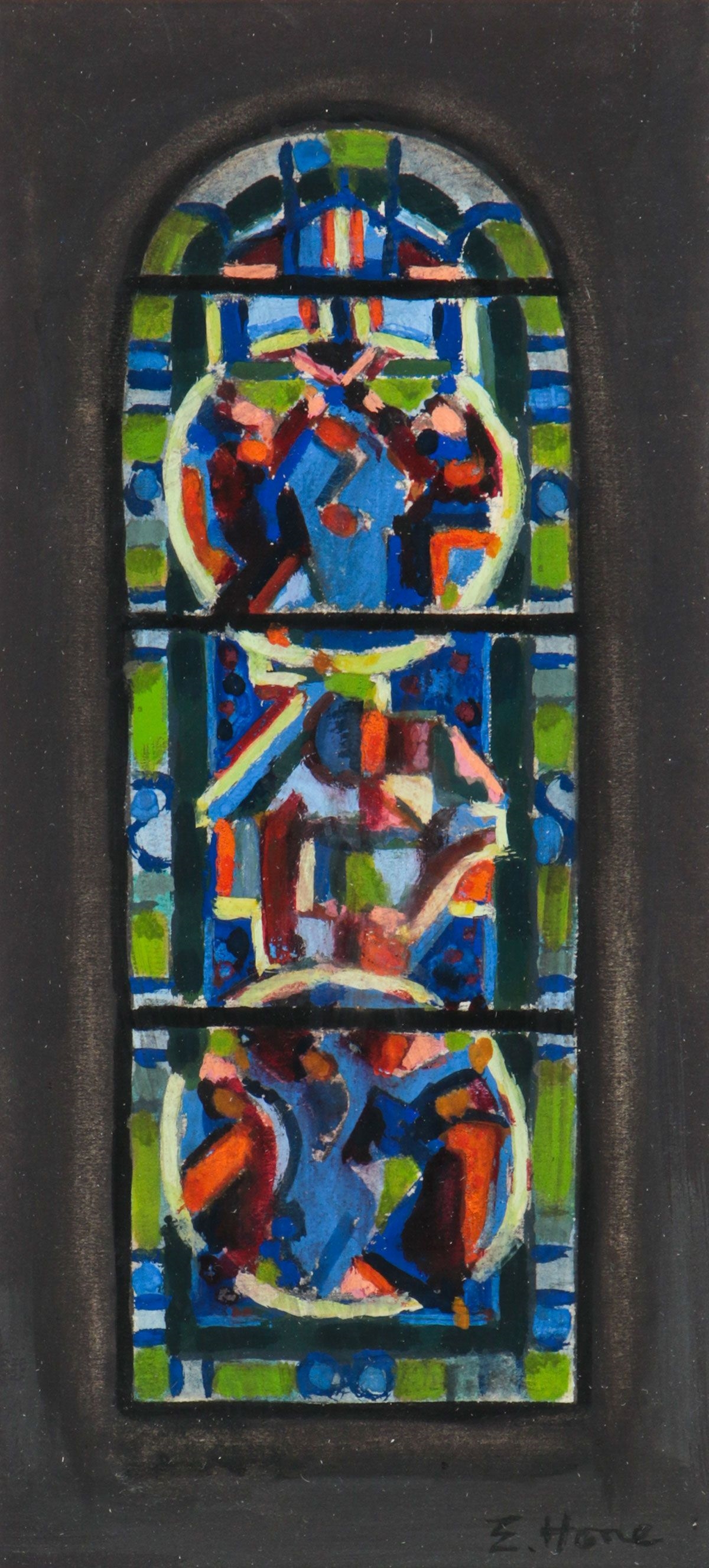 Evie Hone STUDY FOR A STAINED GLASS WINDOW MutualArt