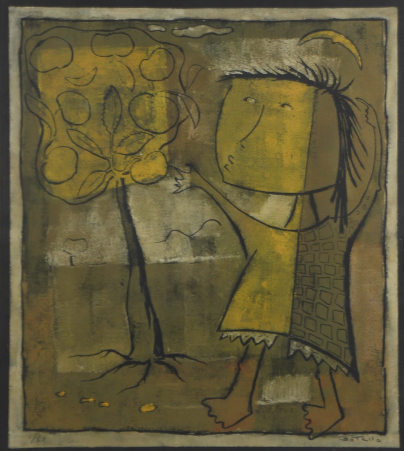 Ángel Botello | Figure with Tree | MutualArt