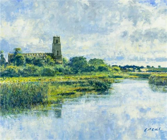 View to Blythburg Church, Suffolk by Charles Neal