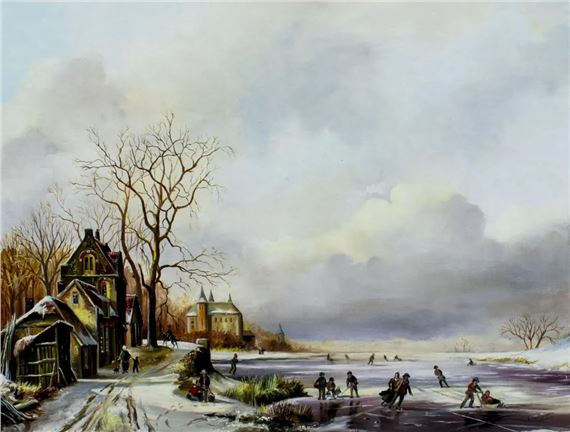 Dutch Winter Skating by Johan Haanstra