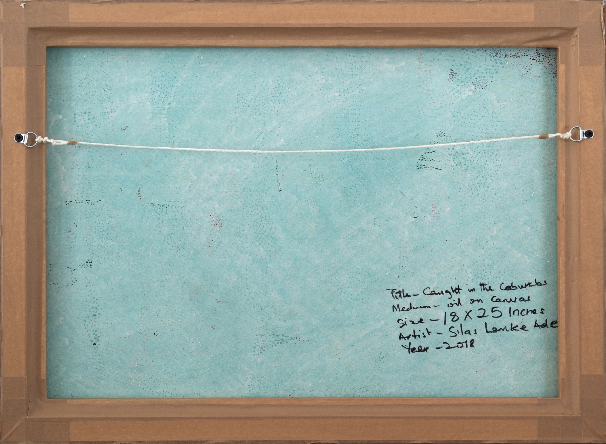 Artwork by Silas Adeoye, Caught in the Cobwebs, Made of oil on canvas