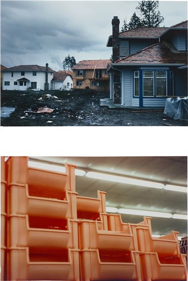 Two works: (i)'Baloon-Houses' for Chinese families, Vancouver B.C., Canada; (ii) Kitchen Trays, Discount-House, Jersey City, N.J. by Dan Graham, Executed in 1988, Executed in 1966