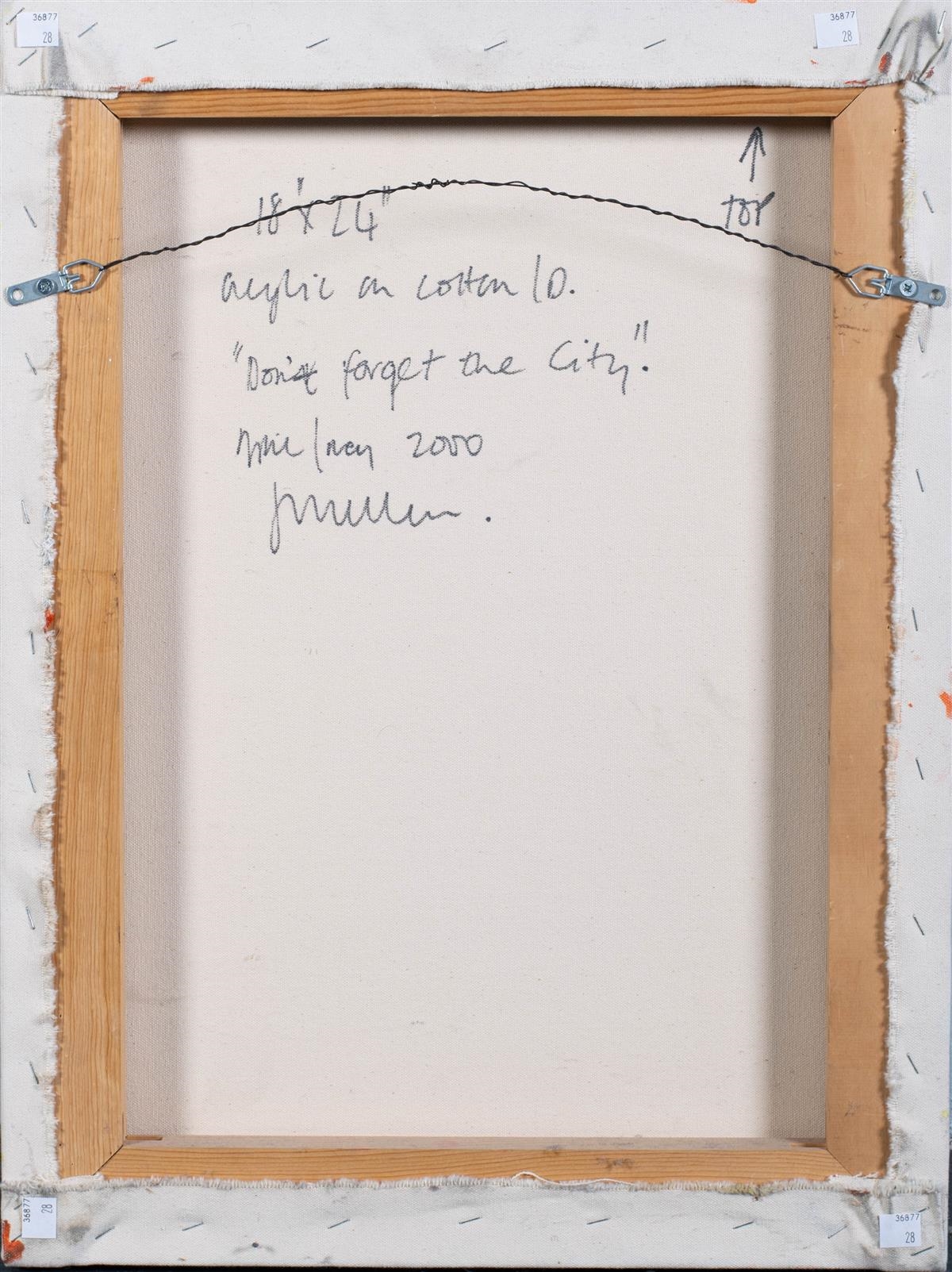 Artwork by John Mullen, DON'T FORGET THE CITY, Made of Acrylic on canvas