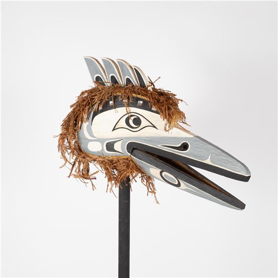 KINGFISHER MASK by Beau Dick, dated 1998