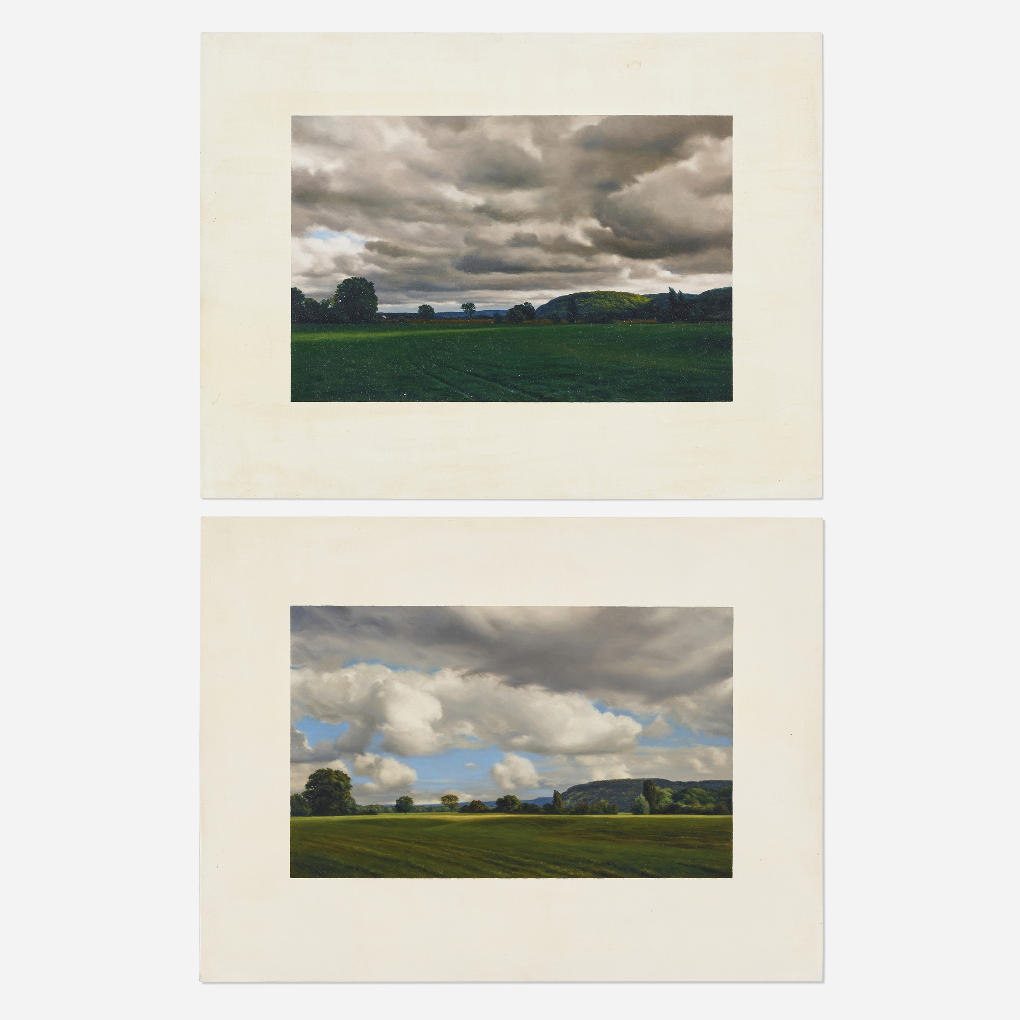 Artwork by Jon Swihart, Giverny, May; Giverny, July, Made of oil on panel