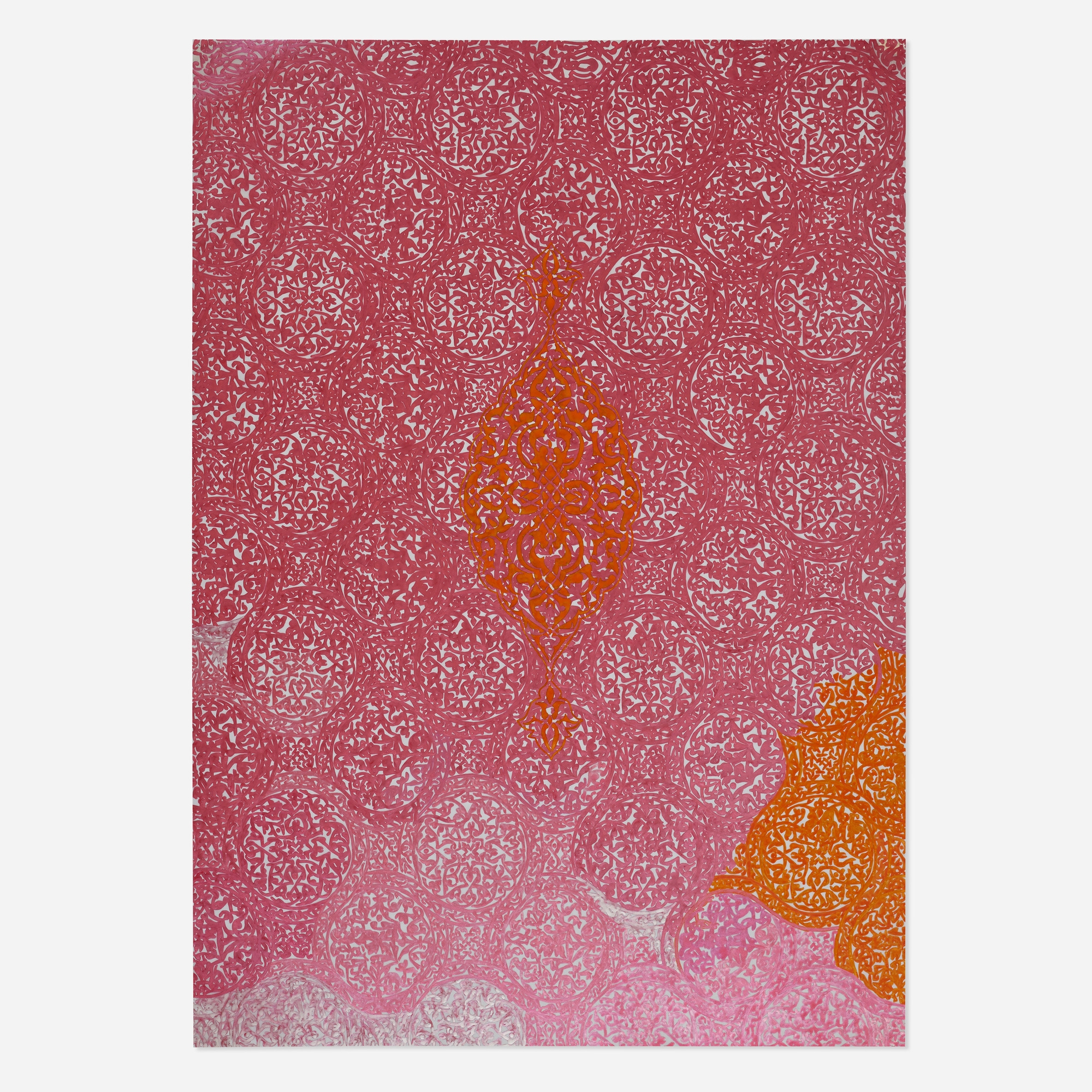 Artwork by Carole Silverstein, densities and distances, Made of acrylic ink on mylar