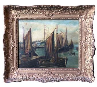 Boats at the quay - Renee Demeule