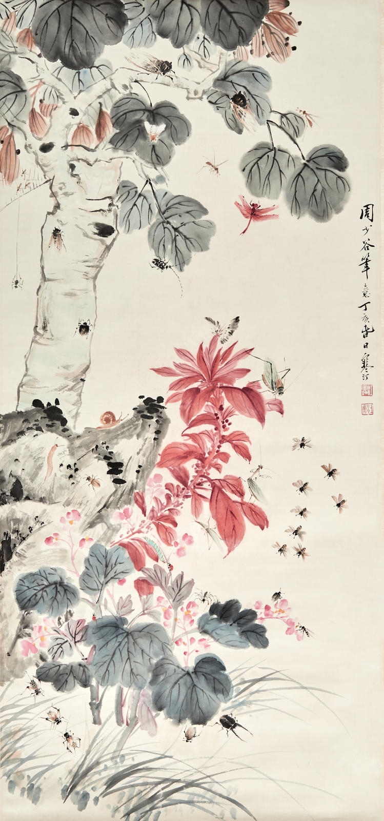 Jian Han Ting | Tung Tree and Various Insects (1947) | MutualArt