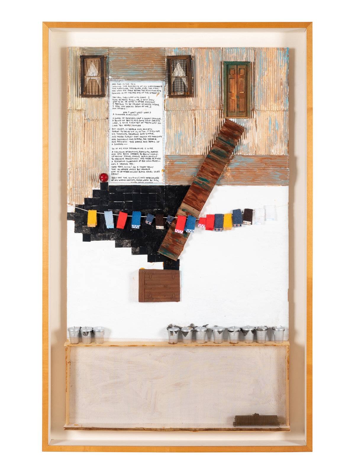 Artwork by Siah Armajani, Notations For Streets #40, Made of mixed media