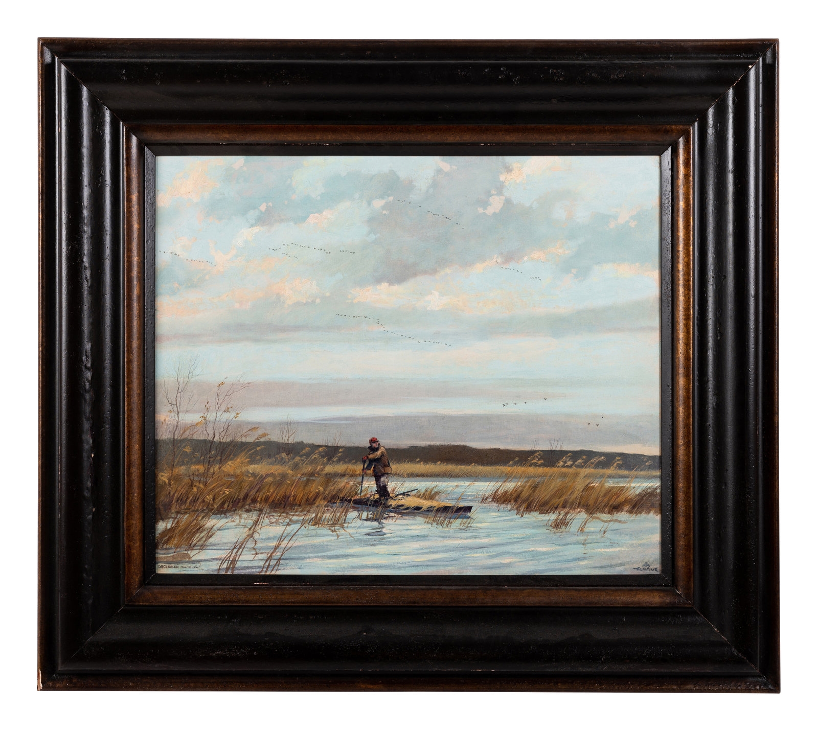 Artwork by Eric Sloane, December Morning, Made of oil on board