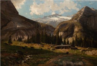 Valley near Adelboden - Otto Viktor Frölicher