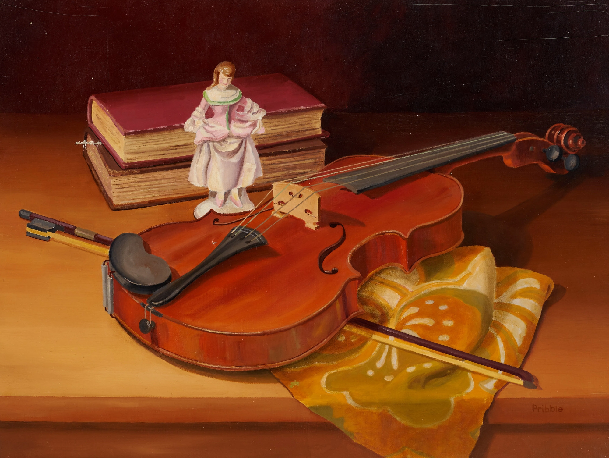 William Pribble | Violin with Two Books | MutualArt
