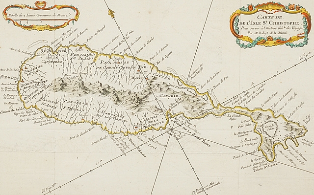 Carte de l'isle St. Christophe by Jacques Nicolas Bellin, 1764