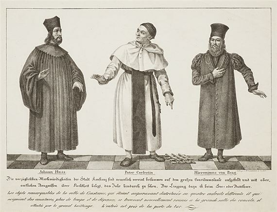 Leaflet showing the three early reformers - B. Eschbacher