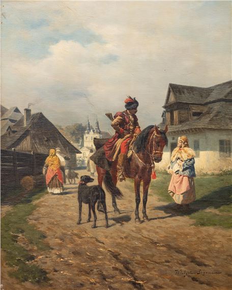 Na gawędce by Wladislaw Szerner, ok. 1885