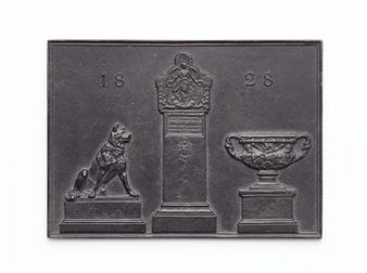 A cast iron New Year's plaque "1828" - Wilhelm August Stilarsky