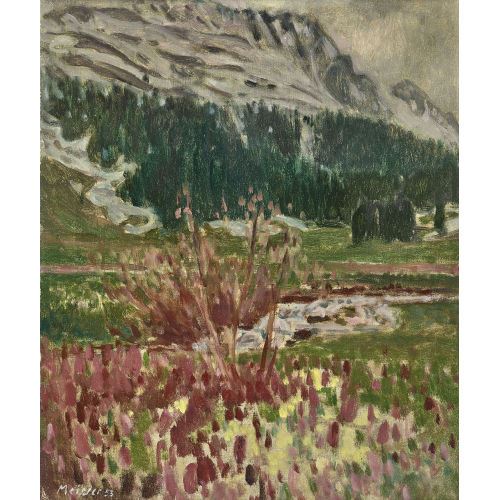 "Bergfrühling". by Leonhard Meisser, (19)53