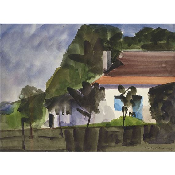 La maison aux volets bleus. by Albert Chavaz