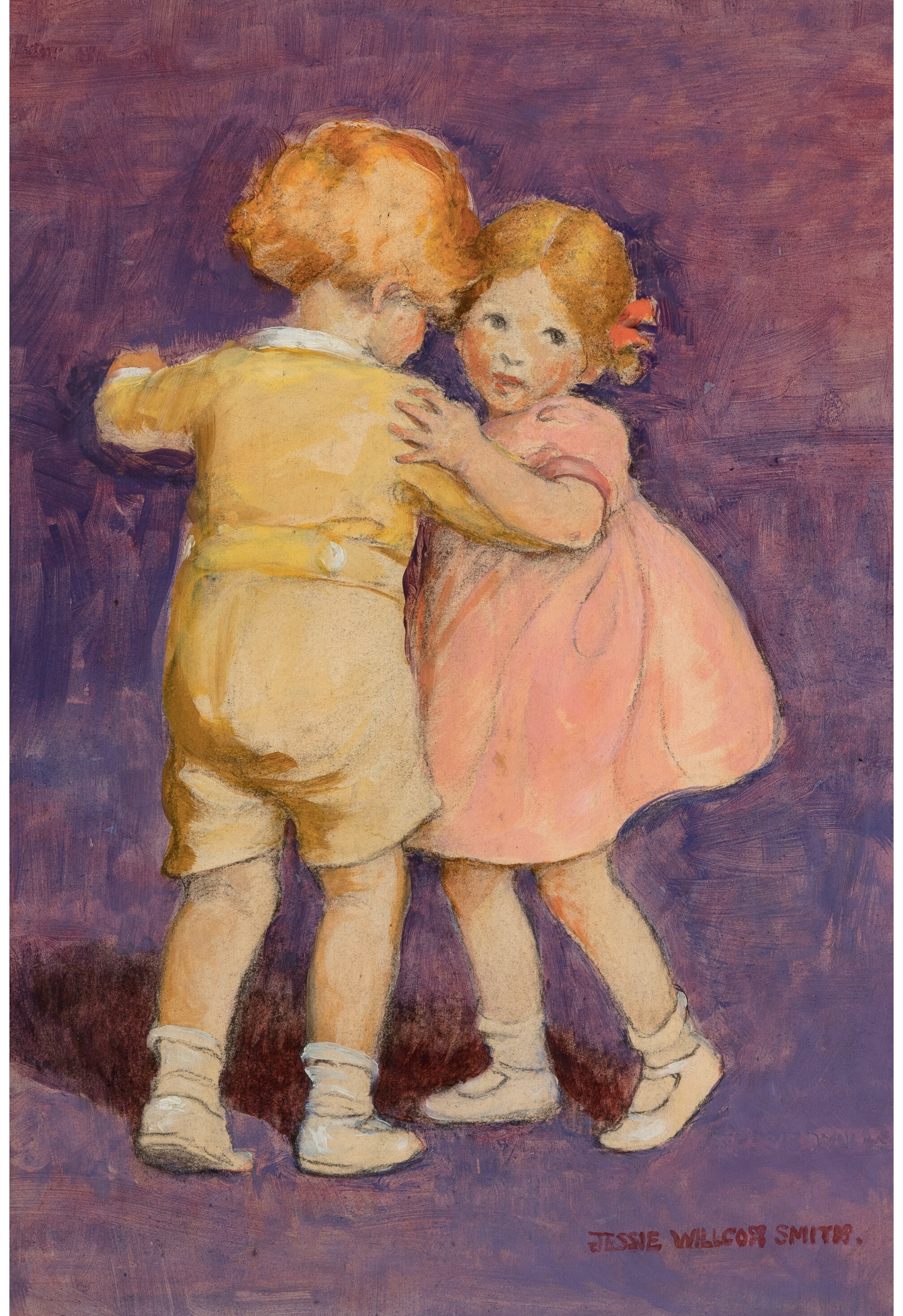 Artwork by Jessie Willcox Smith, May I Have the Pleasure, Good Housekeeping cover, Made of Watercolor, gouache, and pencil on paper laid on board