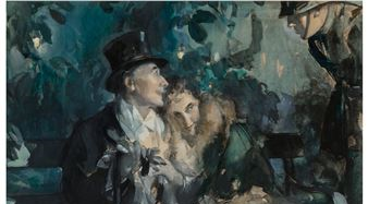 On a Bench, Woman's Home Companion interior illustration - Walter Biggs