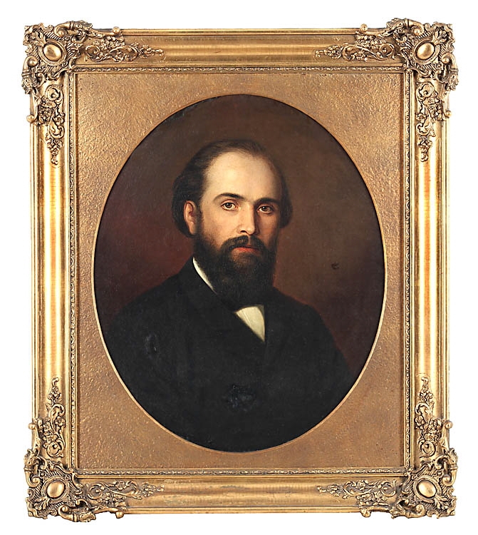 Artwork by Johann Jakob Kieffer, Bildnis eines bärtigen Mannes, Made of Oil on canvas on cardboard