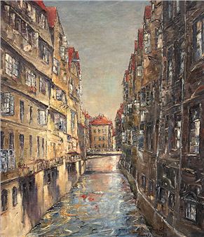 Alter Häuserwinkel in Hamburg - Arthur Grunewald