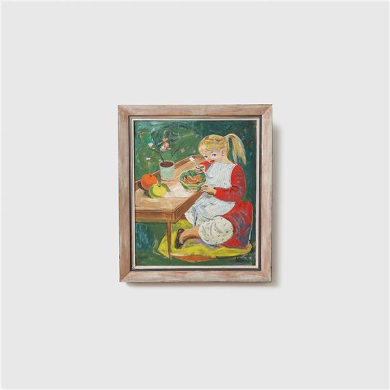 Kate Hodgkinson Eating Fruit, c.1955 by Elaine Haxton, circa1955