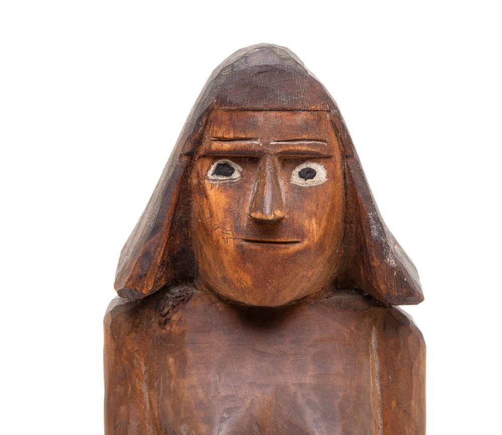 Artwork by Szczepan Mucha, Modniarka, Made of wood