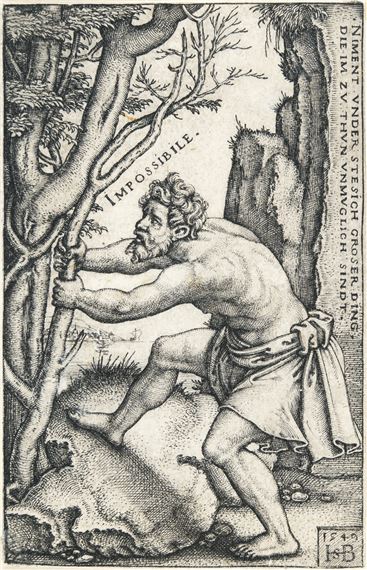 The Impossibility by Hans Sebald Beham, 1549